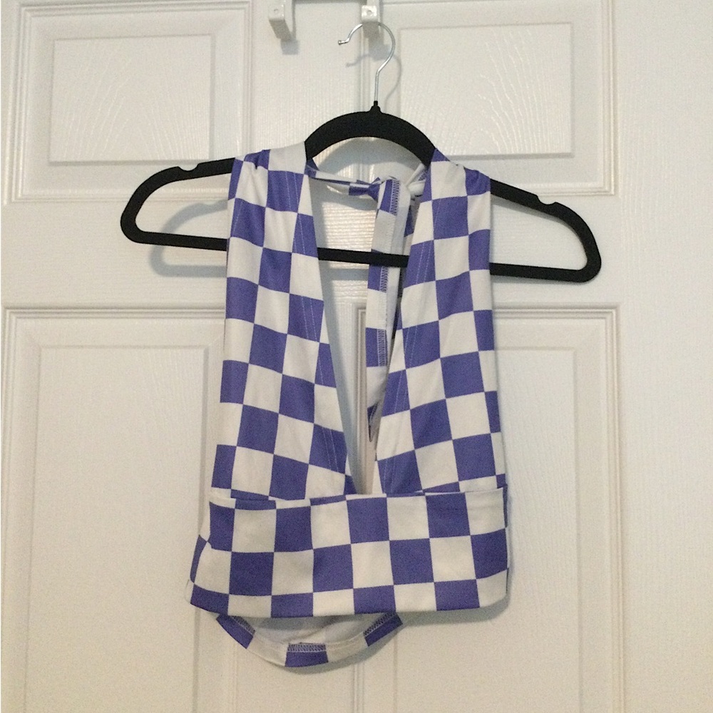 Woman’s Small Checkered Going Out Top